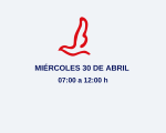 #IMPORTANTE / 𝗛𝗼𝗿𝗮𝗿𝗶𝗼 𝗱𝗲 𝗮𝘁𝗲𝗻𝗰𝗶ó𝗻 𝗱𝗲𝗹 𝗱í𝗮 𝗱𝗲 𝗺𝗮ñ𝗮𝗻𝗮 𝗺𝗶é𝗿𝗰𝗼𝗹𝗲𝘀 𝟯𝟬 𝗱𝗲 𝗮𝗯𝗿𝗶𝗹