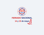Feriado Nacional: 14y 15 de mayo