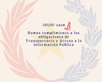 JULIO/2026: Damos cumplimiento a las obligaciones de Transparencia y Acceso a la Información Pública